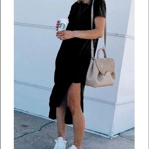 T-shirt Midi Dress with High Splits